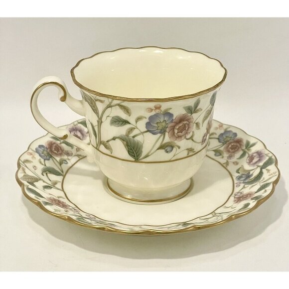 Noritake La Prada Cup & Saucer Bone China Japan Teacup 4703 Floral - Picture 7 of 8